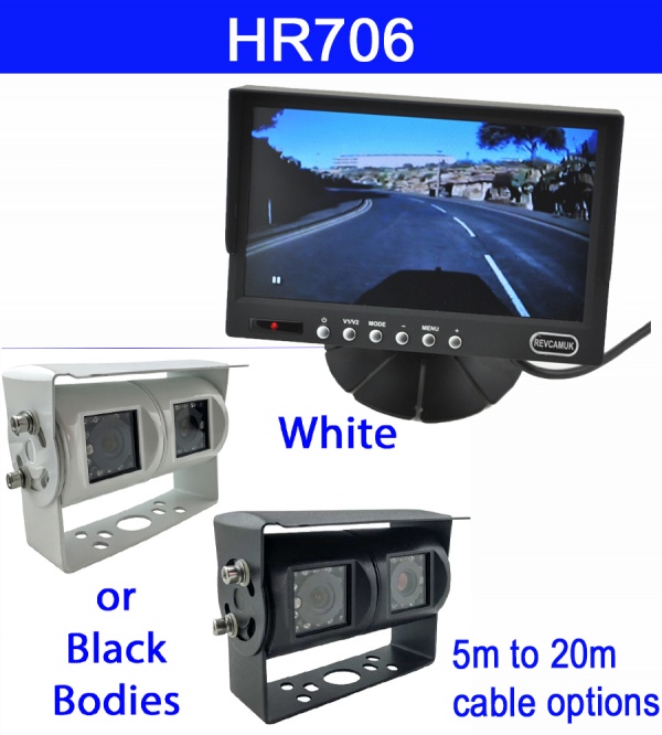 7 inch colour dash monitor and twin lens reversing camera